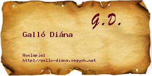 Galló Diána névjegykártya